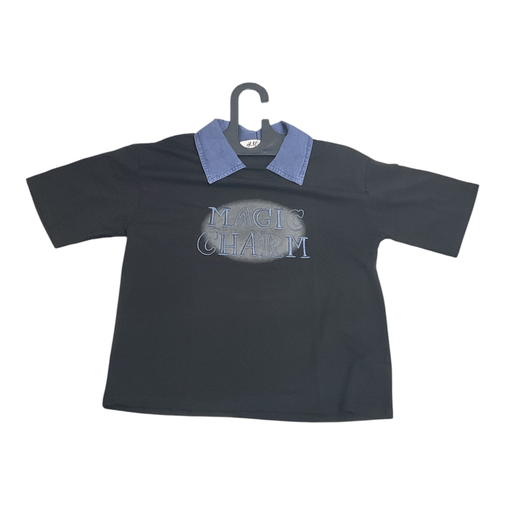Magic Charm Korean Style Collar T-Shirt
