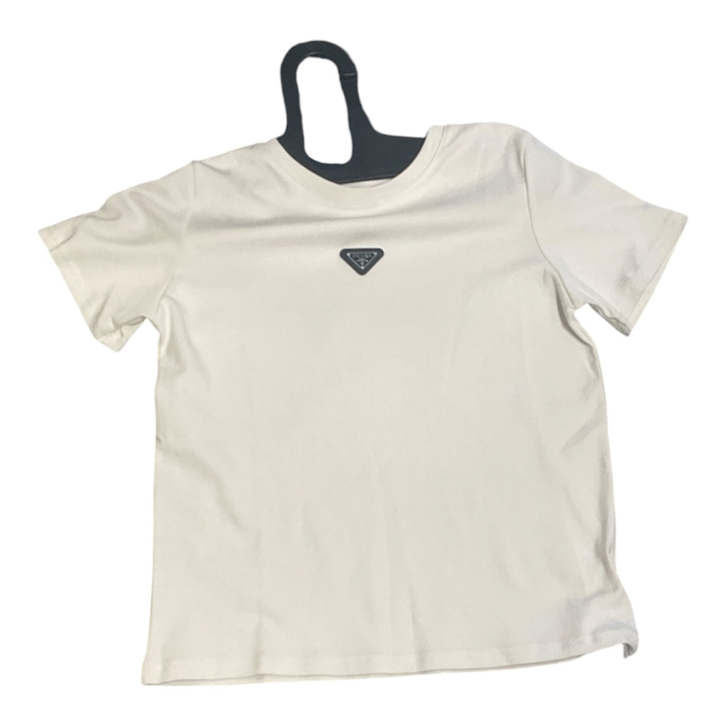 Minimal White Everyday Cropped Tee