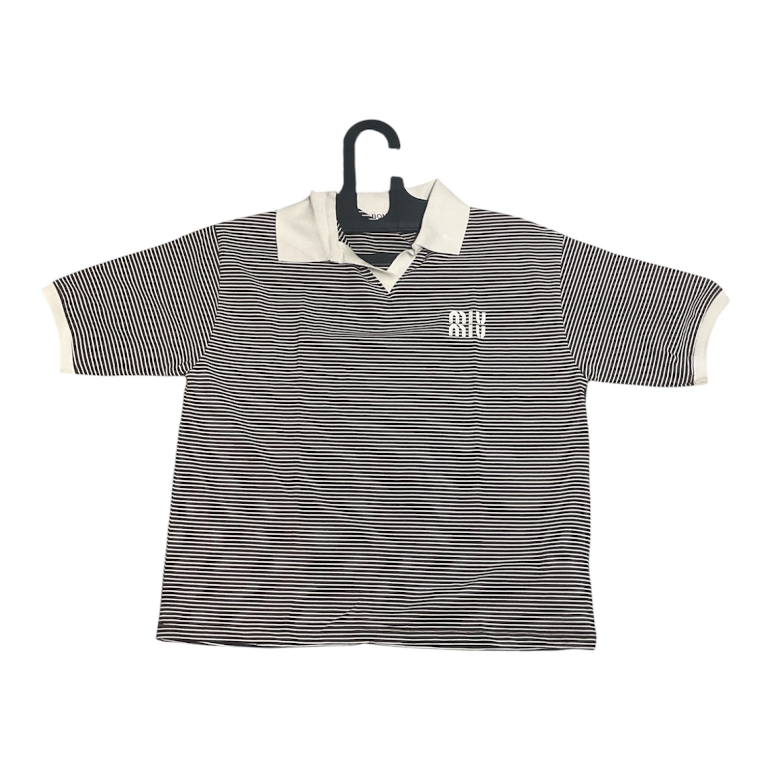 Striped Oversized Polo T-Shirt for Women