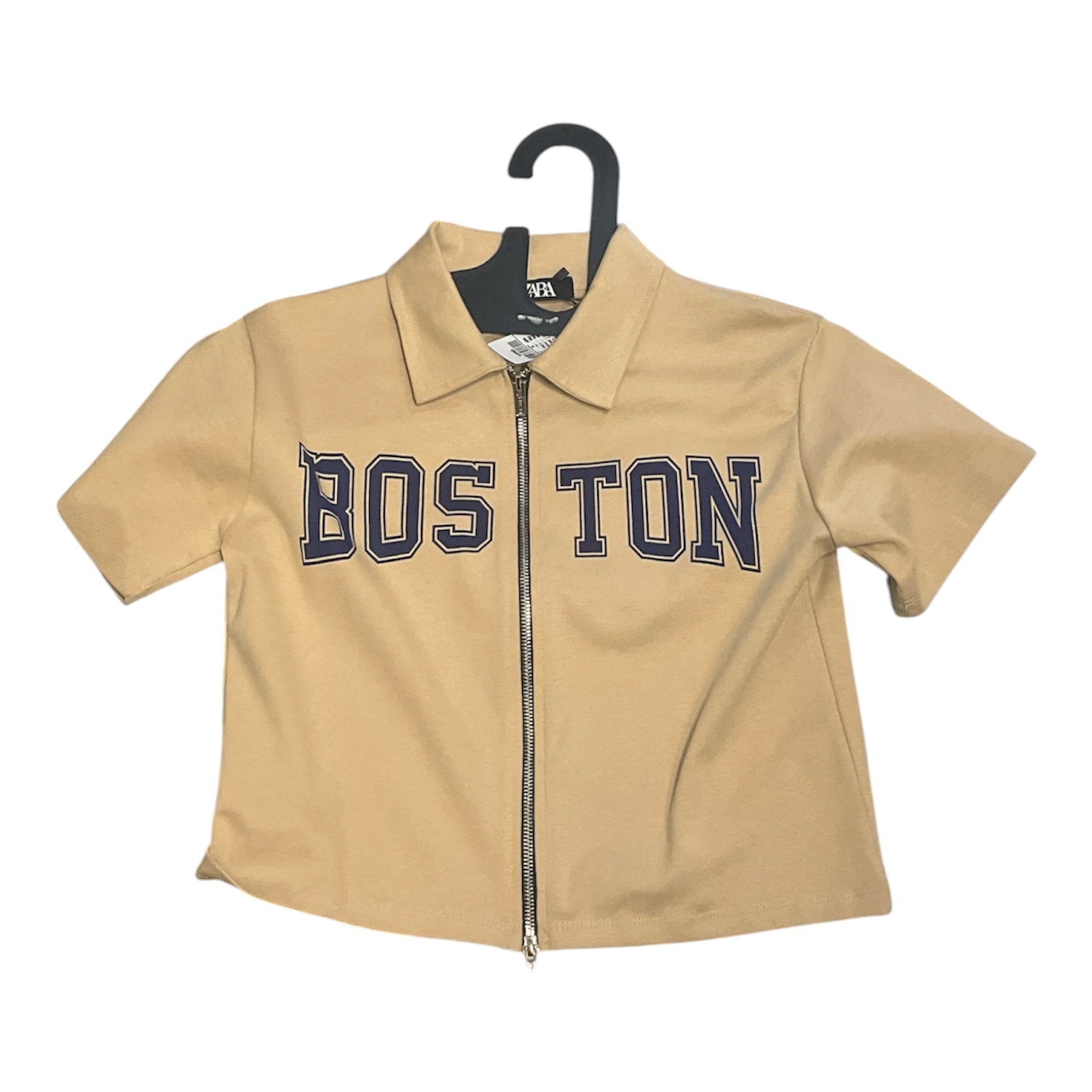 Boston Zip-Up Crop Tee