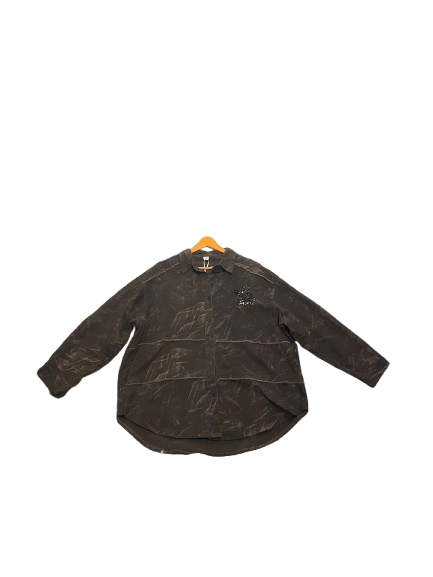 The Matrix-Inspired Distressed Oversized Shirt by "MEMO"