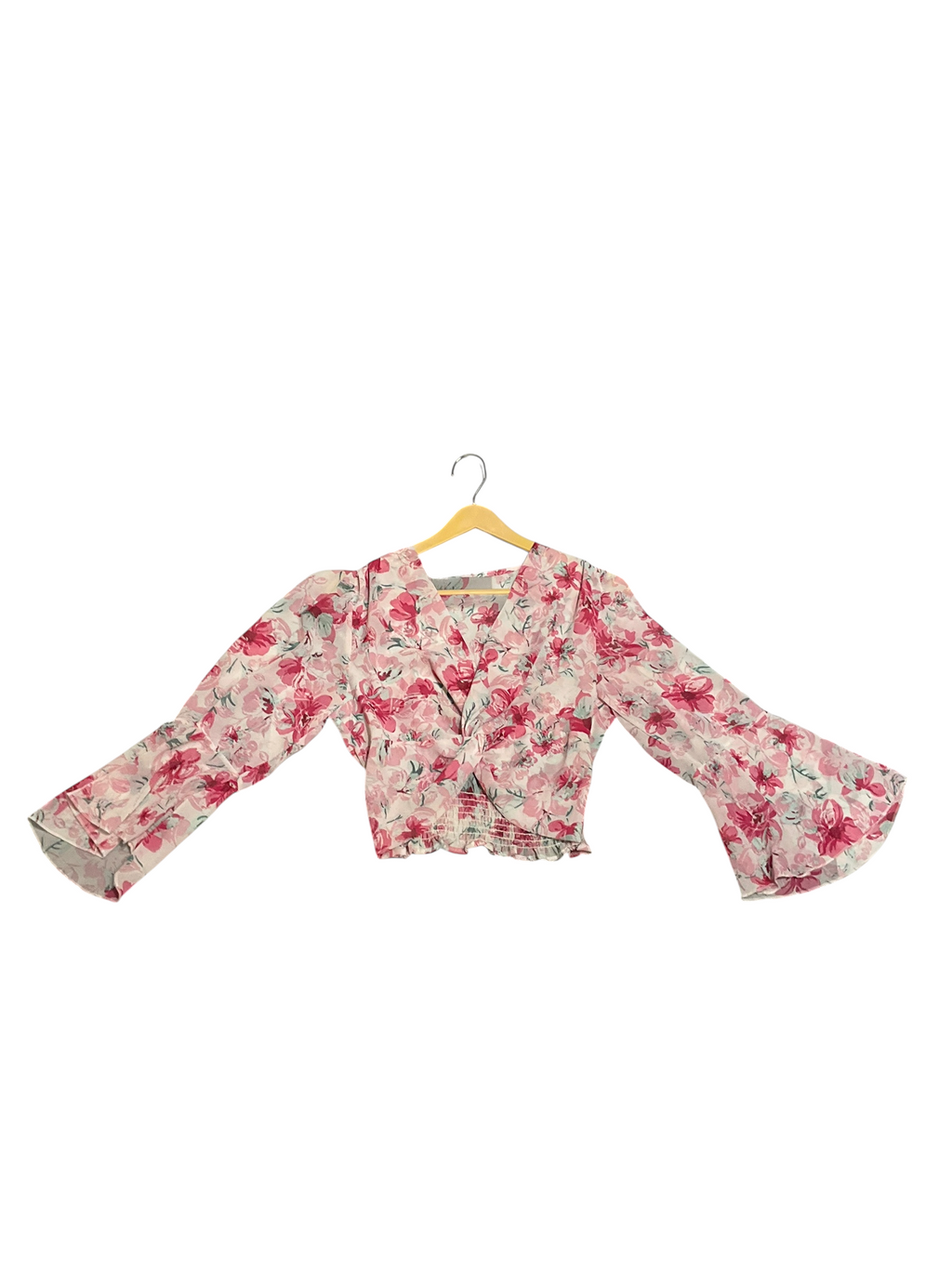 Blush Bloom Smocked Floral Crop Top